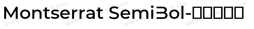Montserrat SemiBol字体转换
